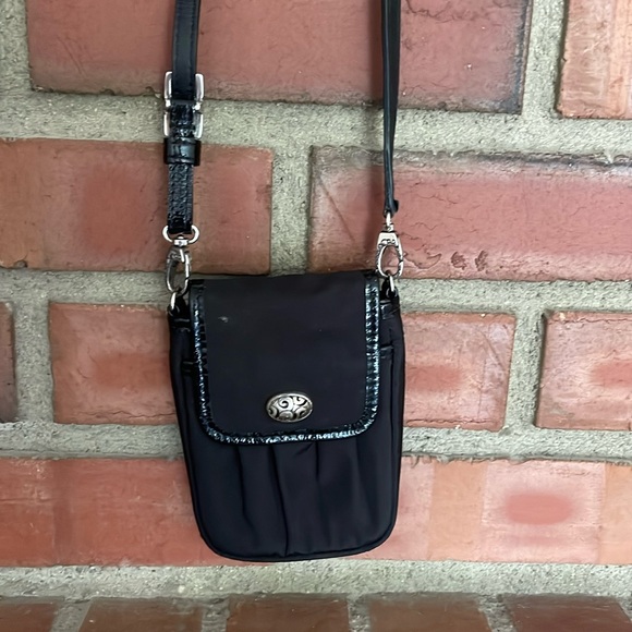 Brighton Handbags - Brighton vintage nylon bag button front sterling silver details